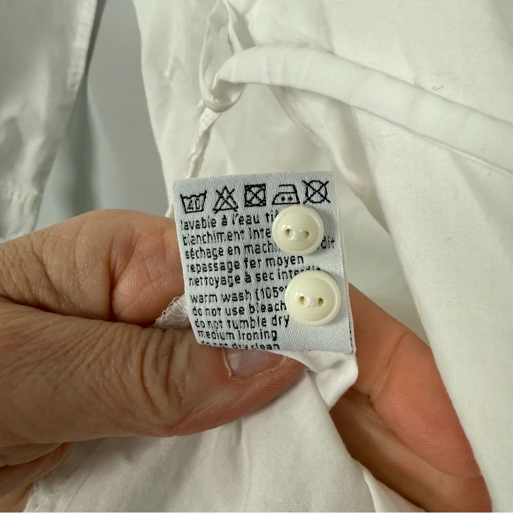 Lacoste Classic White Button-Up Tunic with Belt, Size 36 (S), 100% Cotton - Picture 8 of 14